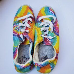 Women’s Tie Dye Dunes Sport Canvas Sneakers Size 8.5M Memory Foam